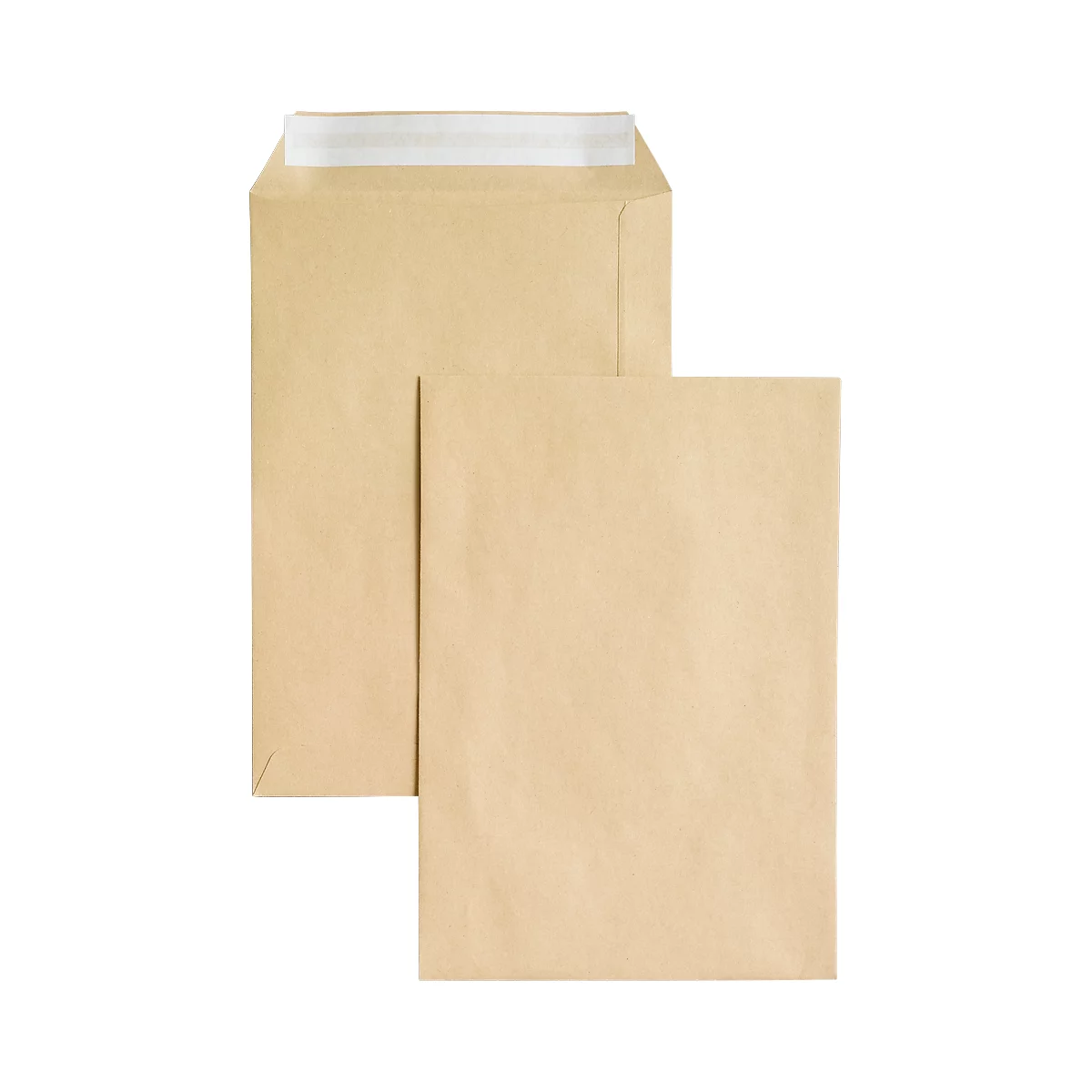 Verzendenveloppen, zonder venster, klevend, 90 g/m², C5, 500 st., bruin