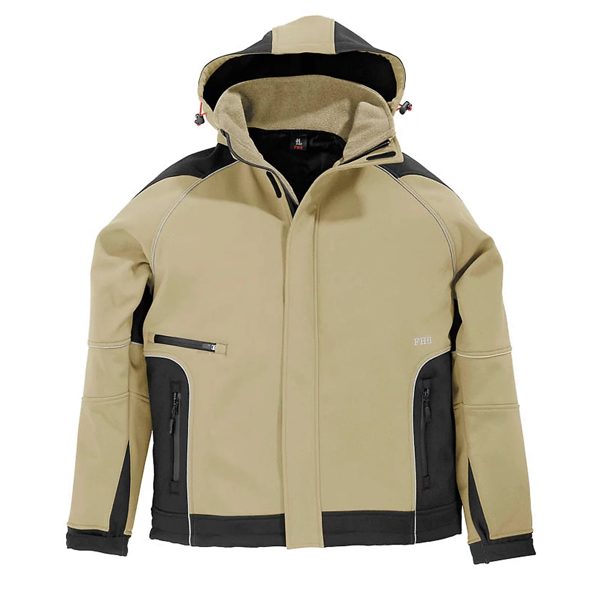 Veste softshell FHB KOLTEX, beige/noir, taille 40/42