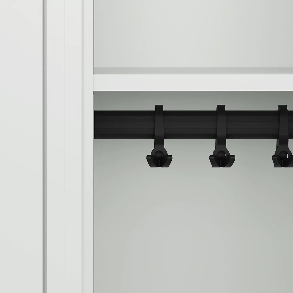 Vestiaire C+P Evolo Plus, 2 compartiments, largeur des compartiments 400 mm, avec banquette encastrée, L 800 x P 815 x H 2120 mm, cylindre, gris clair/gris clair
