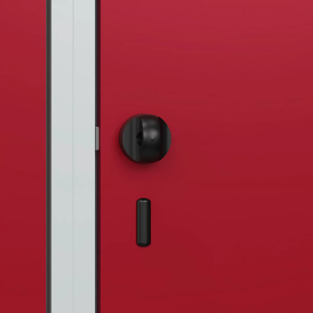 Vestiaire C+P Evolo Plus, 2 compartiments, largeur des compartiments 400 mm, avec banquette encastrée, L 800 x P 815 x H 2120 mm, verrou rotatif, gris clair/rouge rubis