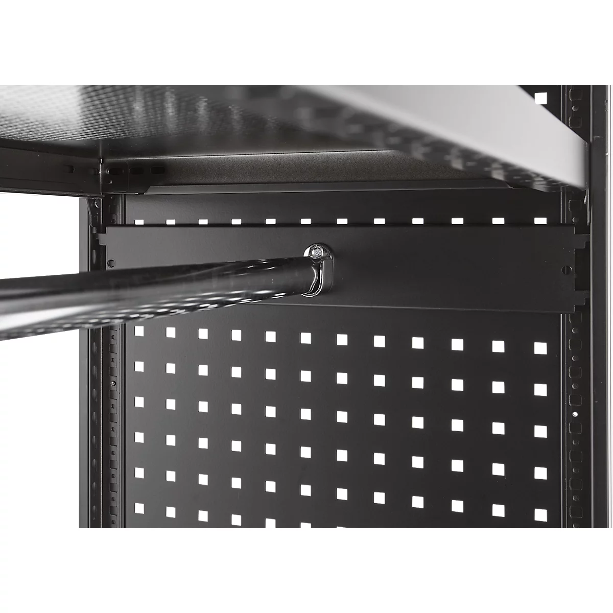 Vestiaire ORDO Flex - rayonnage emboîtable - acier - modulaire - l. 1060 x P 535 x H 2000 mm - charge admissible 1200 kg - noir profond RAL 9005