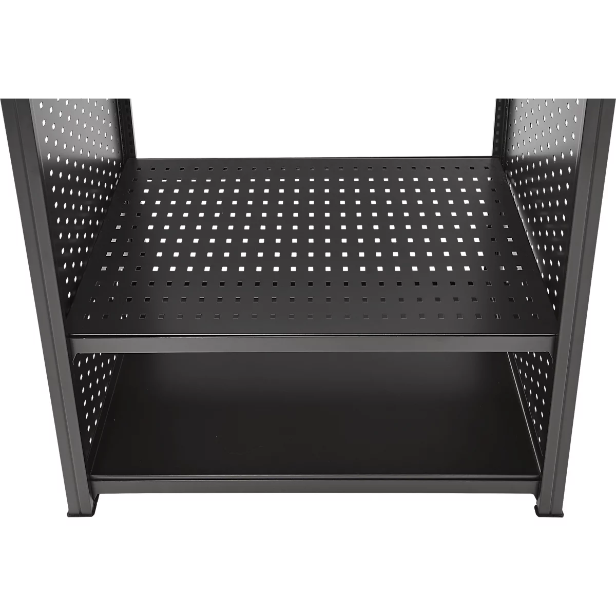 Vestiaire ORDO Flex - rayonnage emboîtable - acier - modulaire - l. 1060 x P 535 x H 2000 mm - charge admissible 1200 kg - noir profond RAL 9005
