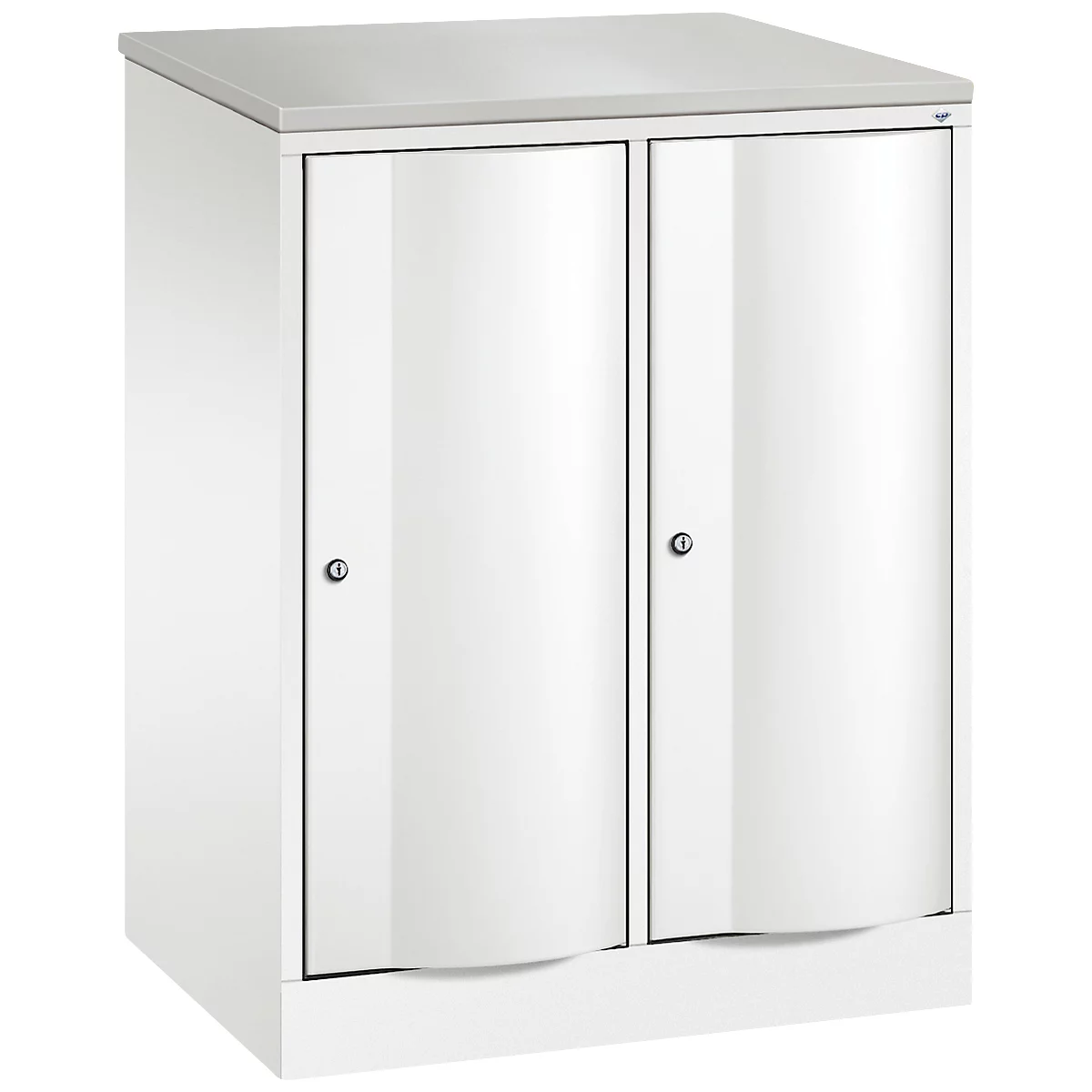 Vestiaire Resisto de C+P, 2 compartiments, 2 casiers, L 772 x P 540 x H 1077 mm, blanc trafic
