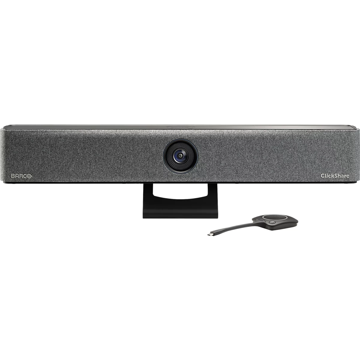 Videobar Barco ClickShare Bar Core, für kleine bis mittelgroße Räume, 3840 x 2160 px, 2 x 10 W, USB/LAN/WLAN, mit 1 ClickShare Button, schwarz