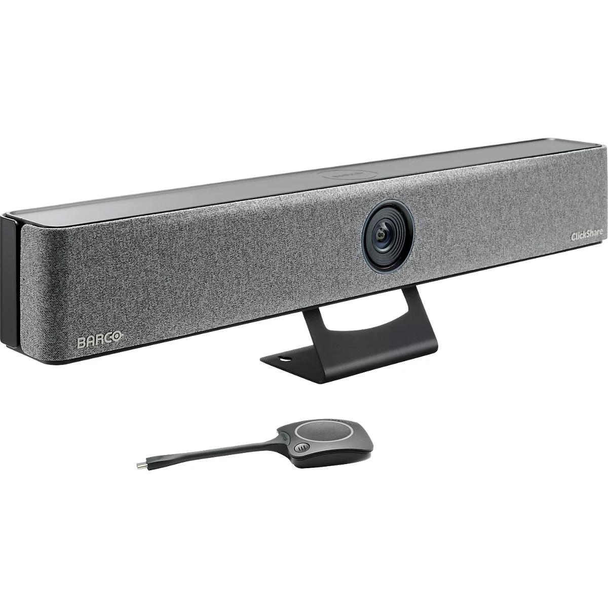 Videobar Barco ClickShare Bar Core, voor kleine tot middelgrote ruimtes, 3840 x 2160 px, 2 x 10 W, USB/LAN/WLAN, met 1 ClickShare-knop, zwart