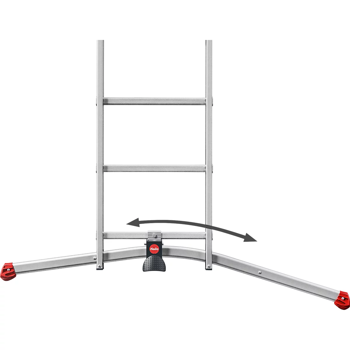 Vielzweckleiter Hailo ProfiLOT, EN 131, LOT-System, Treppen verstellbar bis 540 mm, bis 150 kg, div. Varianten