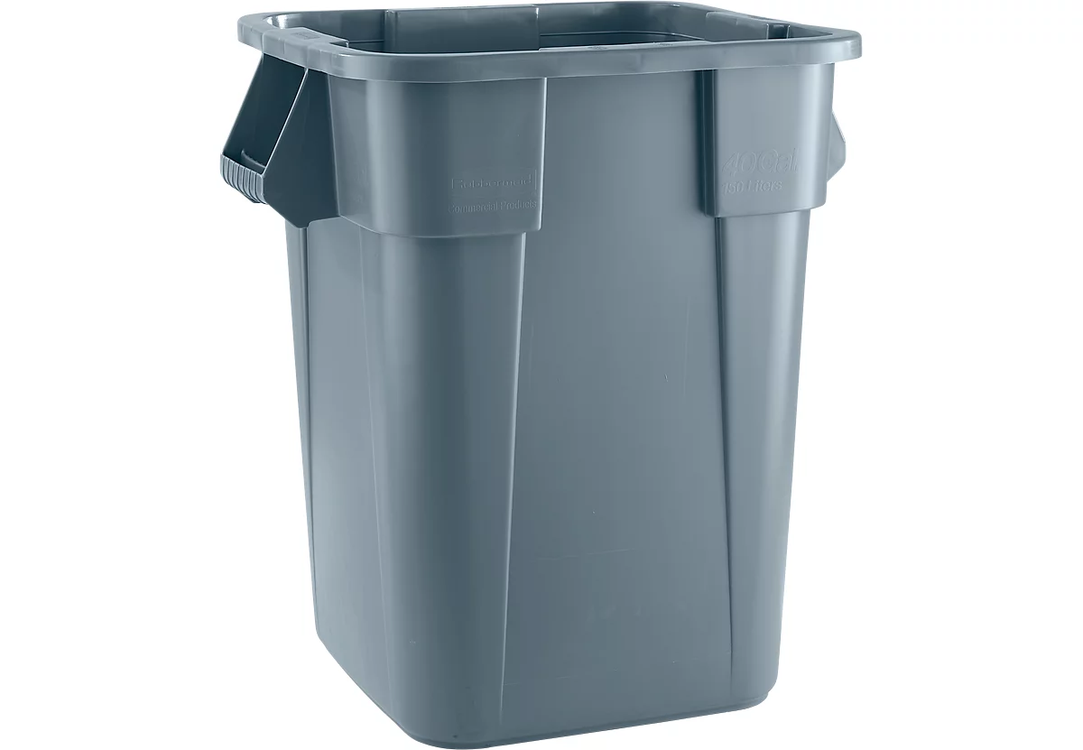 Vierkant afvalbak Brute Rubbermaid, 151 liter, 590 mm, grijs