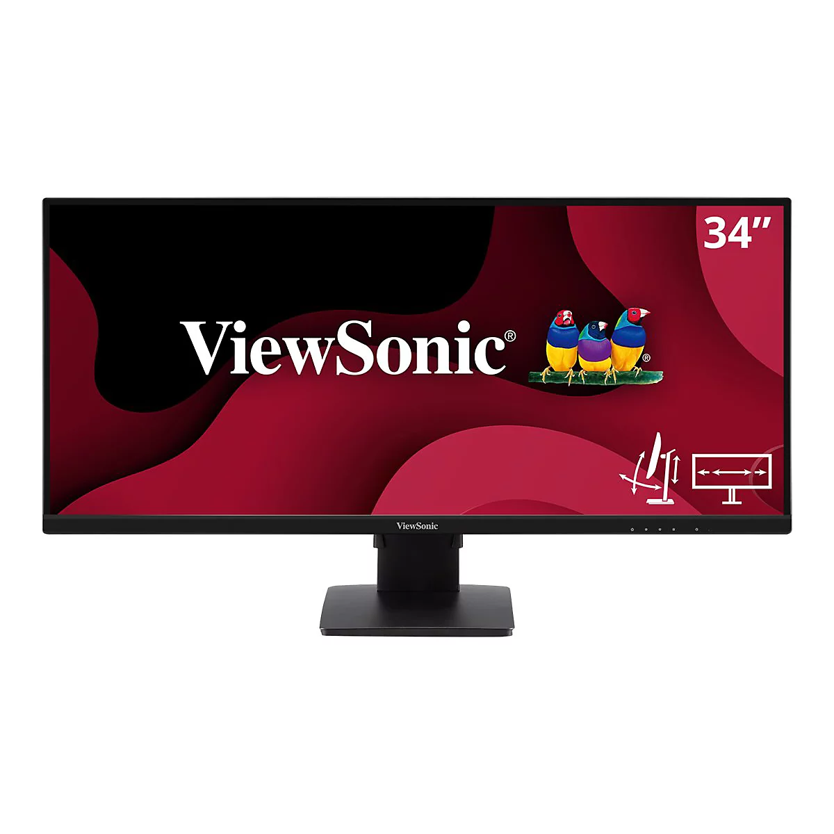 ViewSonic VA3456-MHDJ - LED-Monitor - 86.4 cm (34') (34.1' sichtbar) - 3440 x 1440 UWQHD @ 75 Hz - IPS - 400 cd/m²