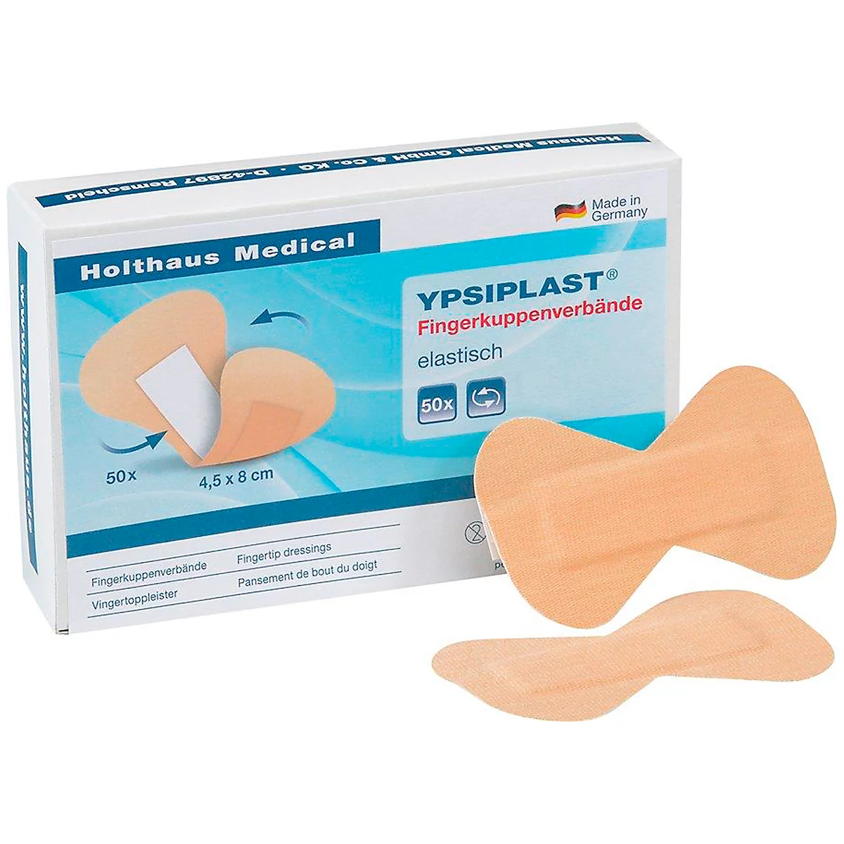 Vingertopverband YPSIPLAST®, 50 stuks, elastisch, huidkleurig weefsel