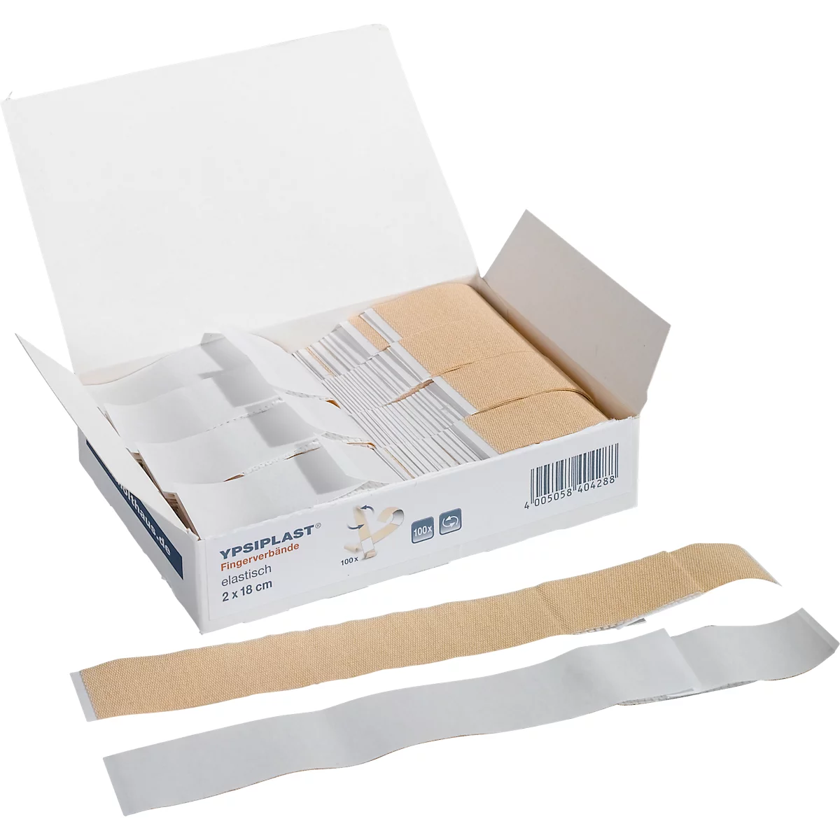 Vingerverband YPSIPLAST®, 100 stuks, 20 x 180 mm, voor hoge mechanische beweging, elastisch, huidkleurig weefsel