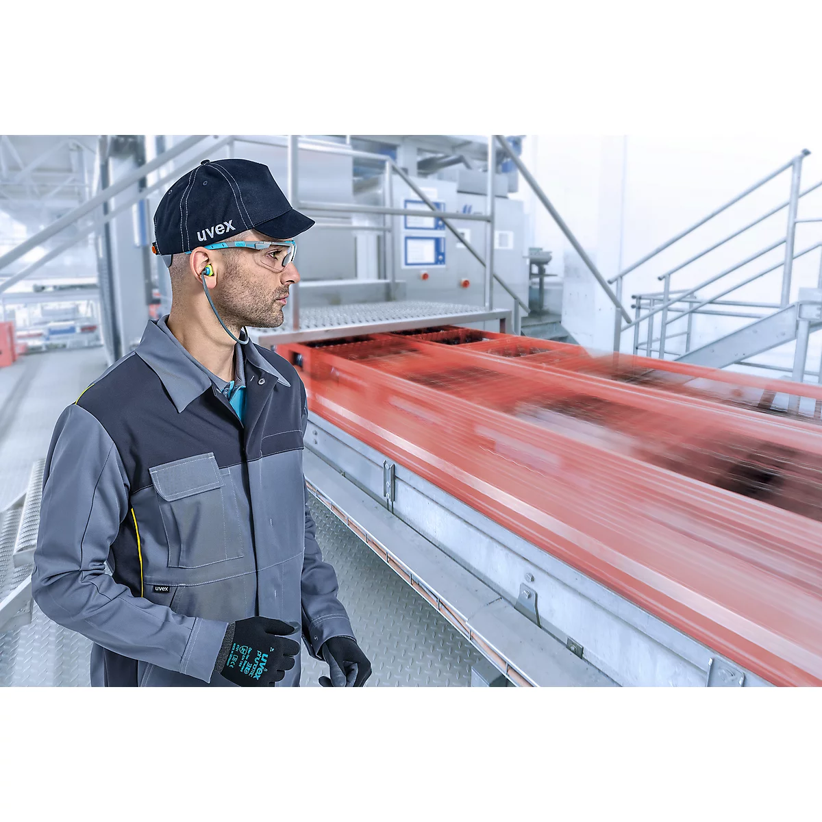 Visière antichoc u-cap sport Uvex, EN 812, courte tête, amortisseur, noir