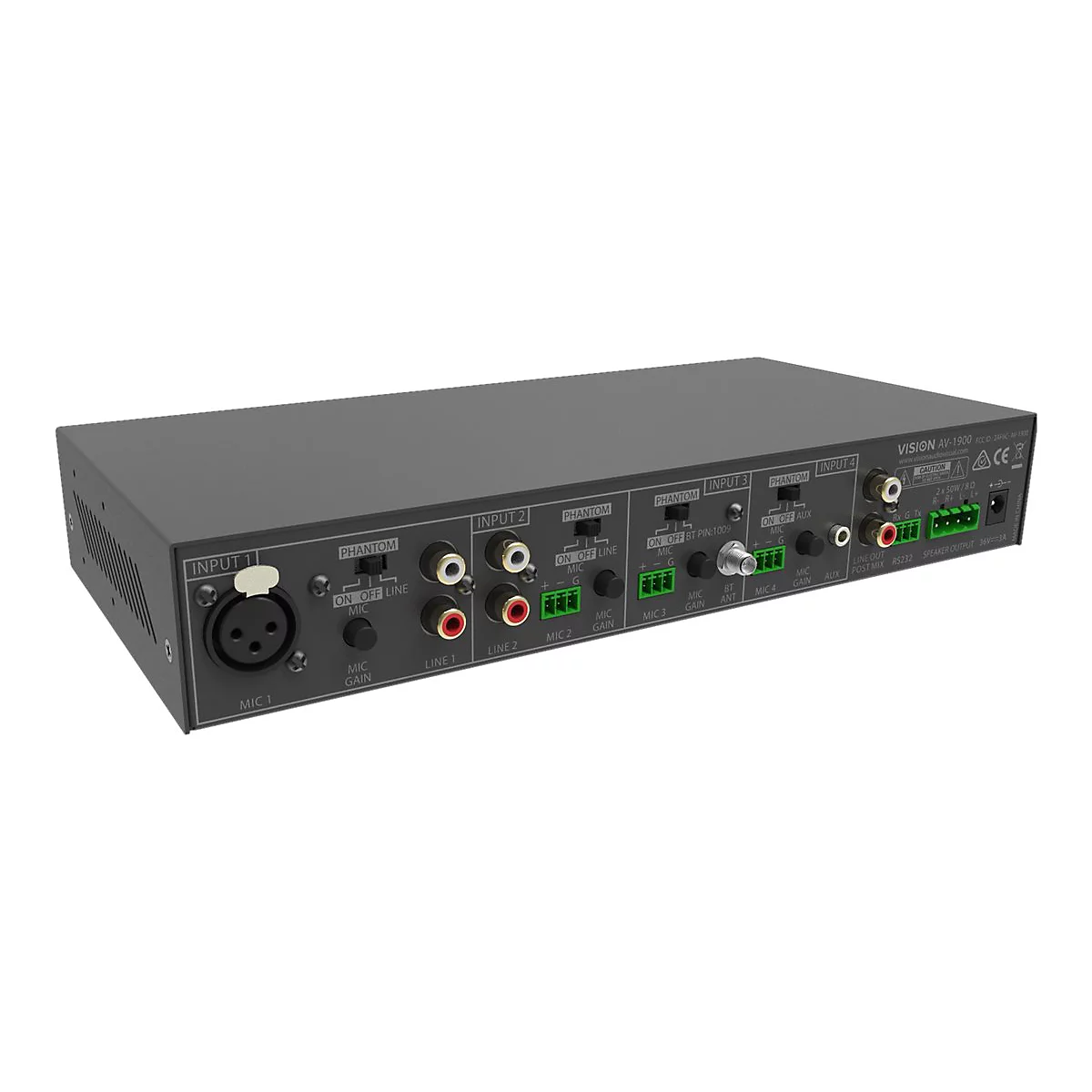 Vision AV-1900+CS-1900 - Lautsprecher - für PA-System - Bluetooth - 60 Watt - zweiweg