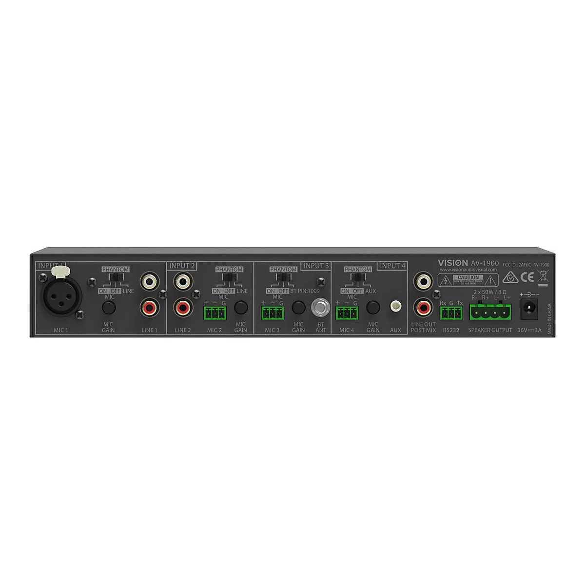 Vision AV-1900+CS-1900 - Lautsprecher - für PA-System - Bluetooth - 60 Watt - zweiweg