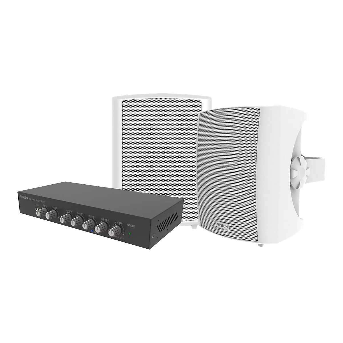 Vision AV-1900+SP-1800 - Lautsprecher - für PA-System - Bluetooth - 50 Watt - dreiweg