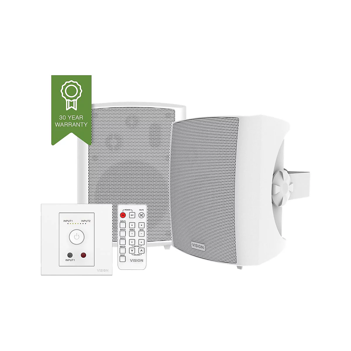 Vision Techconnect SP-1800+TC3-AMP - Audiosystem - 50 Watt (Gesamt) - weiß