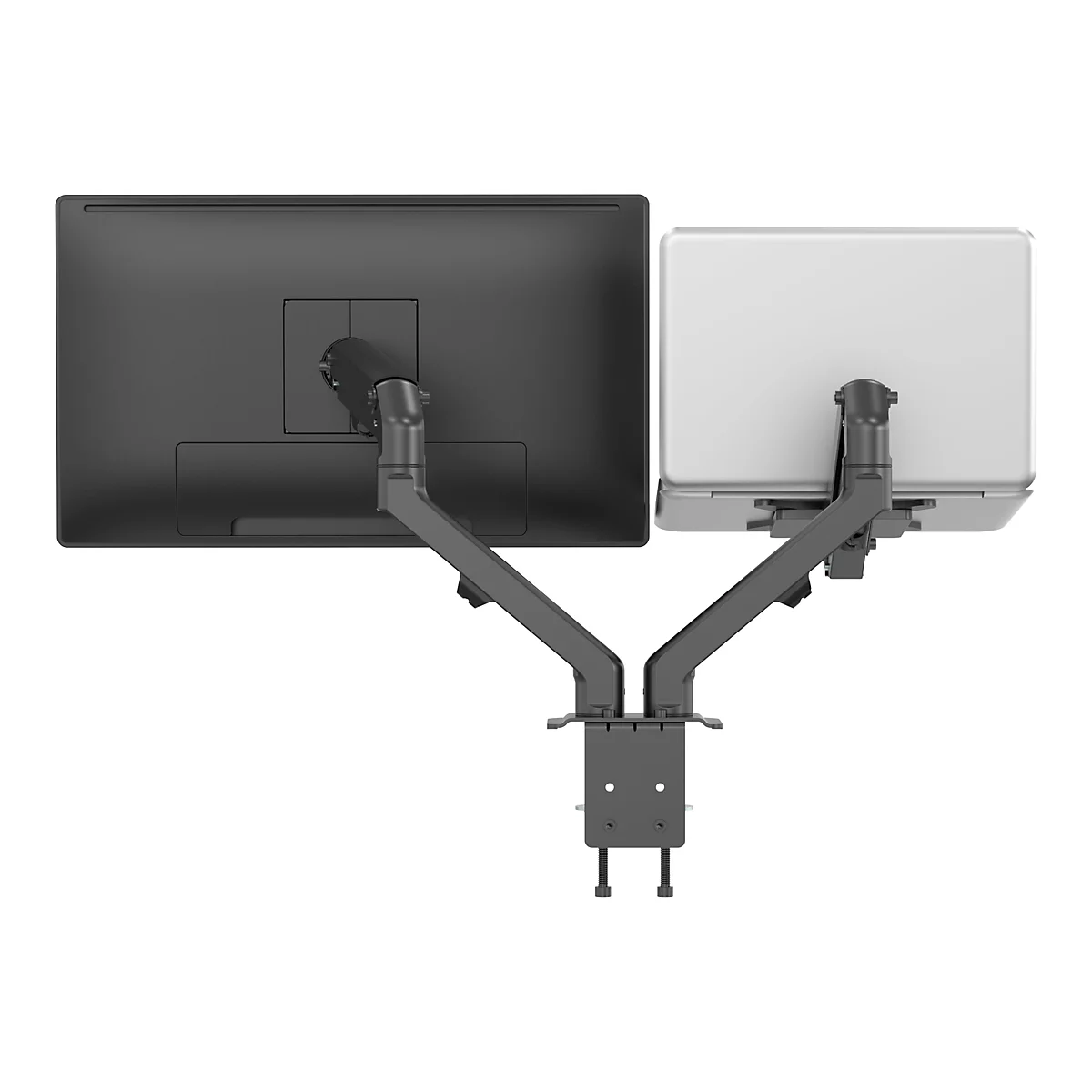 Vision VFM-DAD/4 - Befestigungskit - einstellbarer Arm - für 2 LCD-Displays oder LCD-Display und Notebook/Tablet - Aluminium, Stahl - mattschwarz