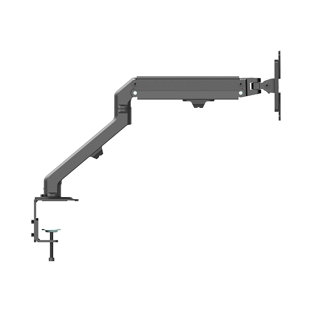 Vision VFM-DAD/4 - Befestigungskit - einstellbarer Arm - für 2 LCD-Displays oder LCD-Display und Notebook/Tablet - Aluminium, Stahl - mattschwarz