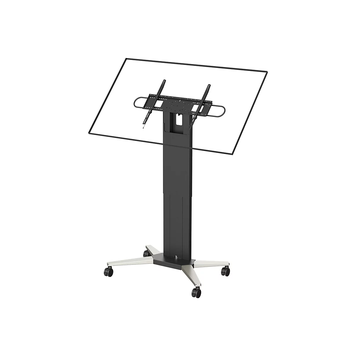 Vision - Wagen - robust - für Flachbildschirm - Stahl - mattschwarz