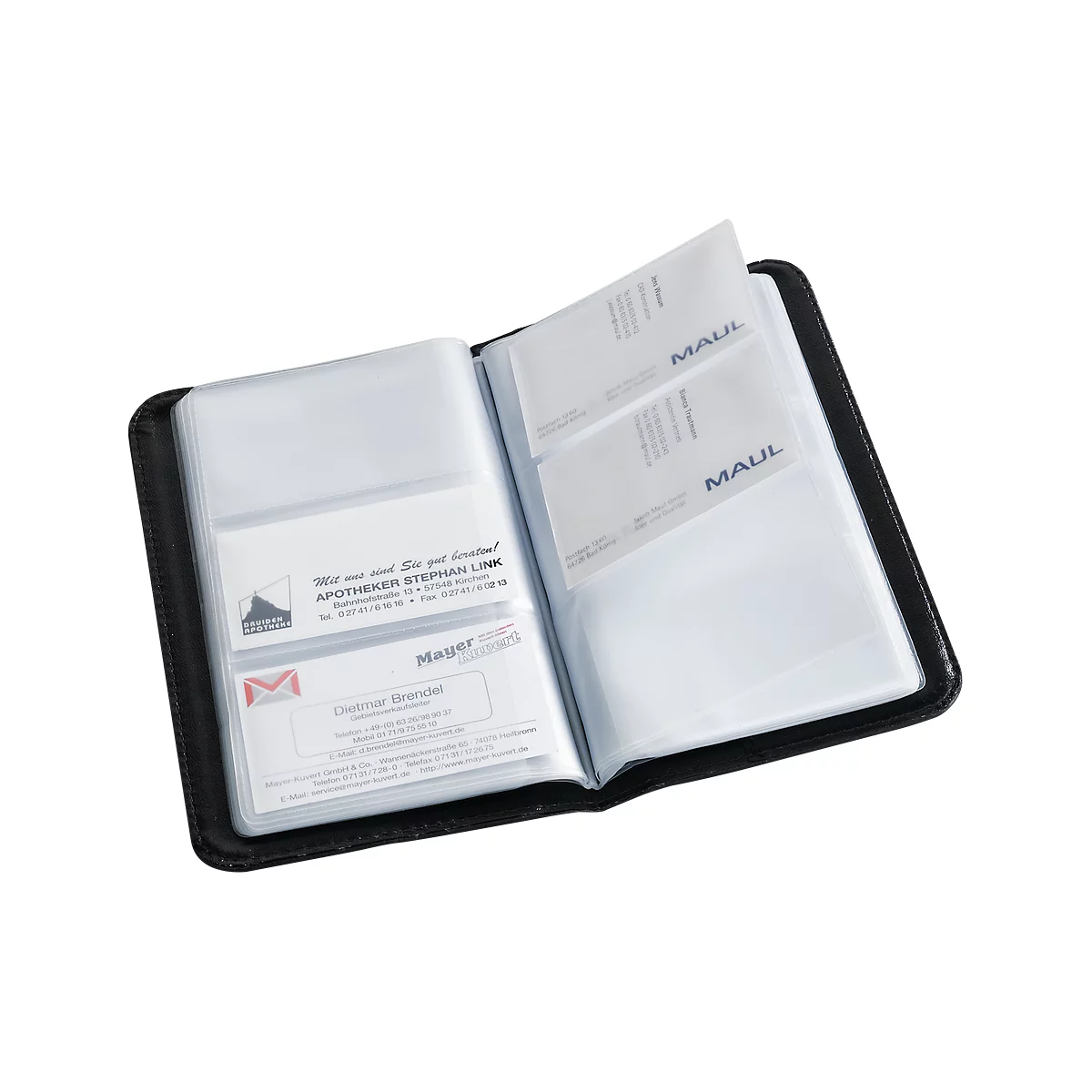 Visitenkartenbuch, für 120 Visitenkarten, schwarz