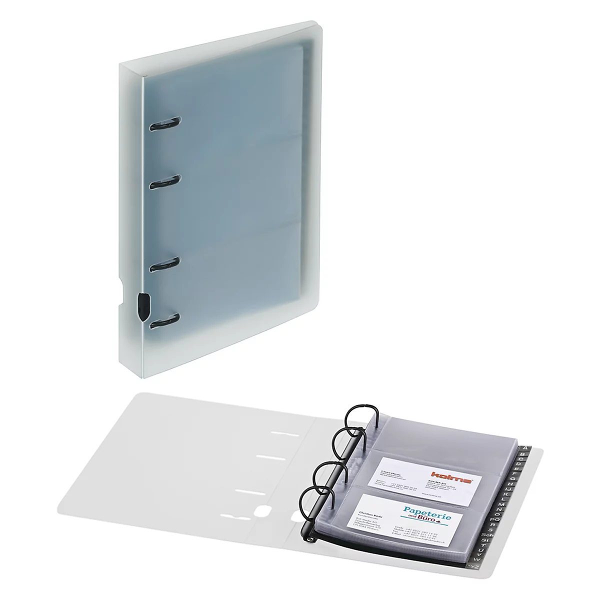 Visitenkartenbuch Kolma Visit, 125 x 210 mm, KolmaFlex, Ringbügelmechanik