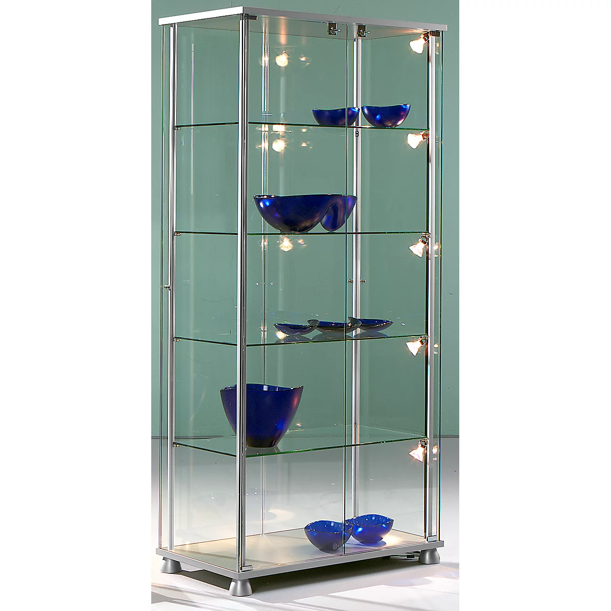Vitrine de présentation verticale Forum V, l. 830 x P 430 x H 1760 mm sans éclairage