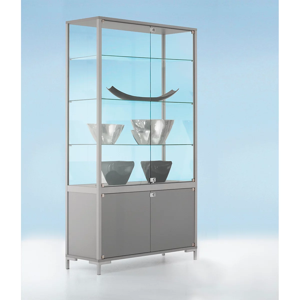 Vitrine de présentation verticale, l. 1000 mm