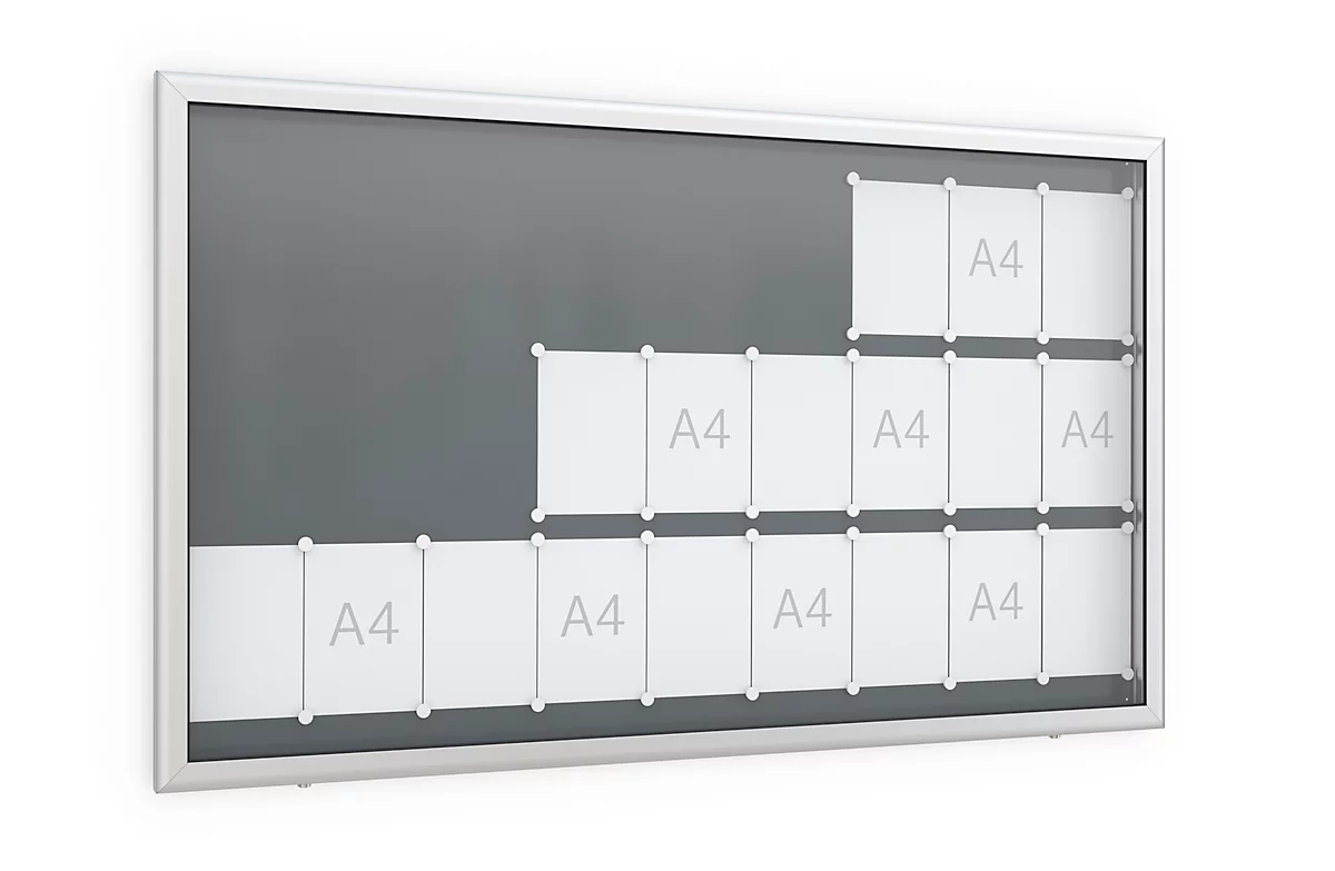Panneau d'affichage verrouillable étanche format A2 (4 x A4) - Pour  intérieur et extérieur : : Fournitures de bureau