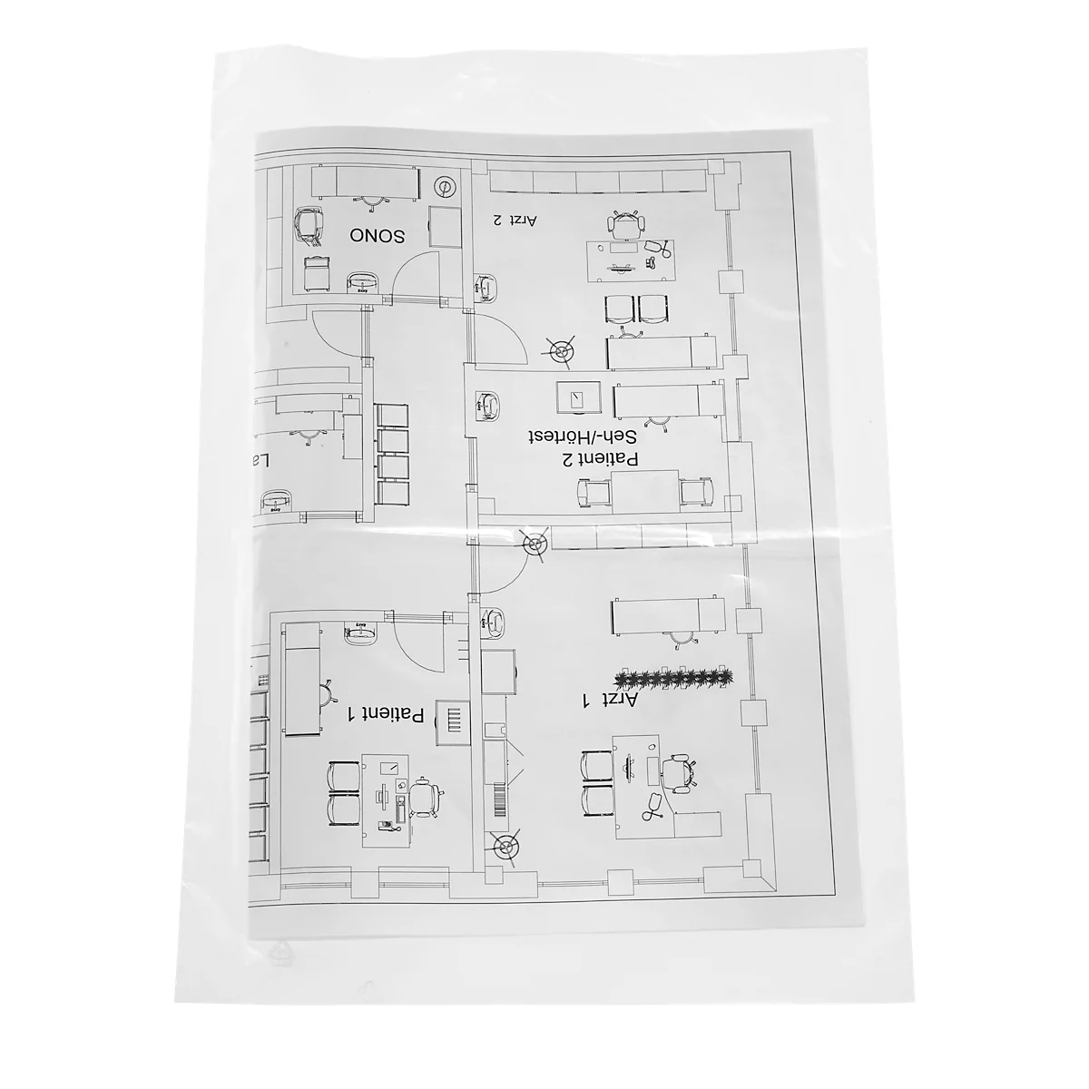 Vlakke zakjes, 100µ, 220 x 320 mm, 1000 st.