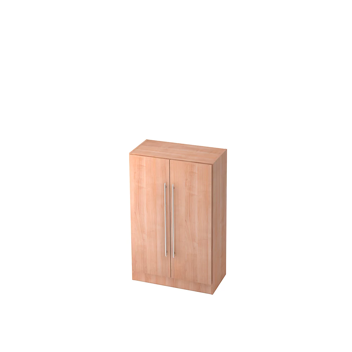 Vleugeldeurenkast 3 ordnerhoogten, B 800 x D 420 x H 1270 mm, notenhoutpatroon