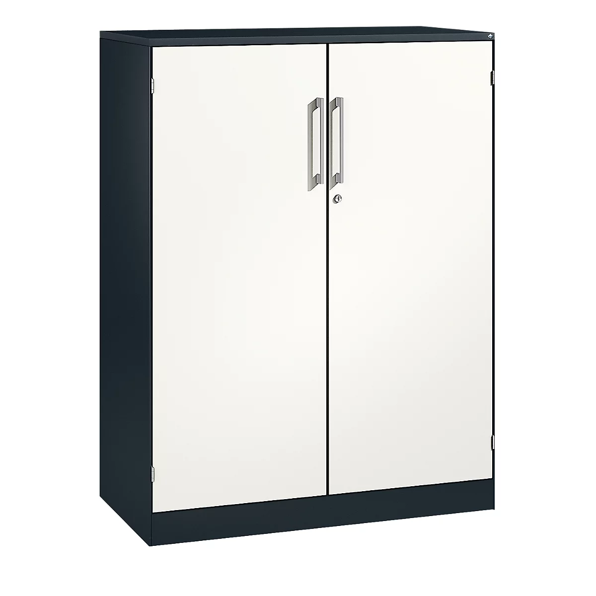 Vleugeldeurkast ASISTO C 3000, 3 ordnerhoogten, B 1000 mm, antraciet/wit
