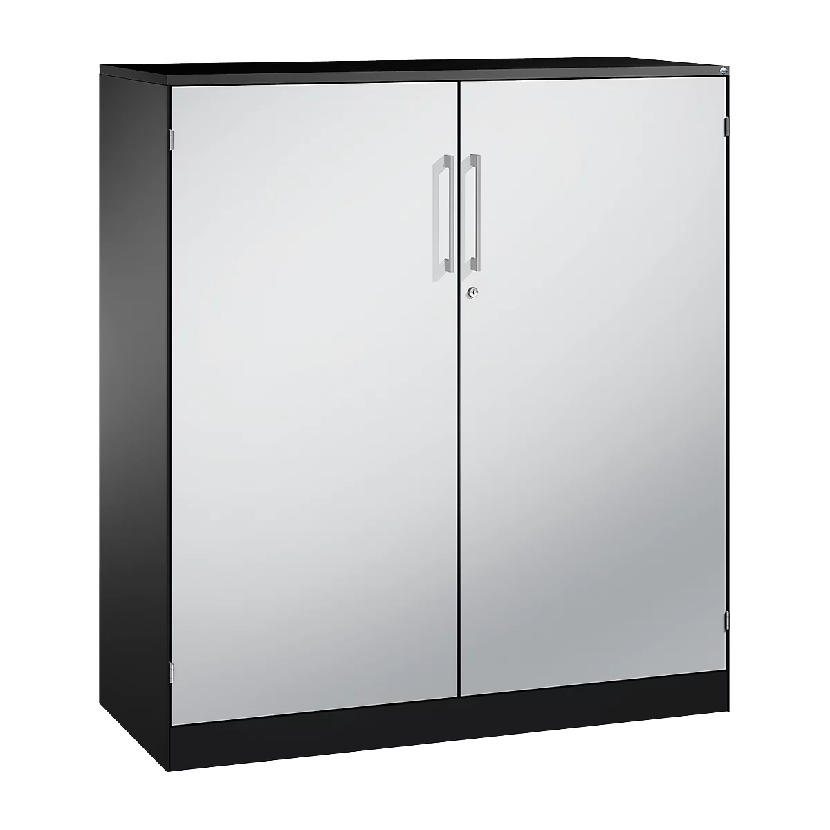 Vleugeldeurkast ASISTO C 3000, 3 ordnerhoogten, B 1200 mm, antraciet/aluminium zilver