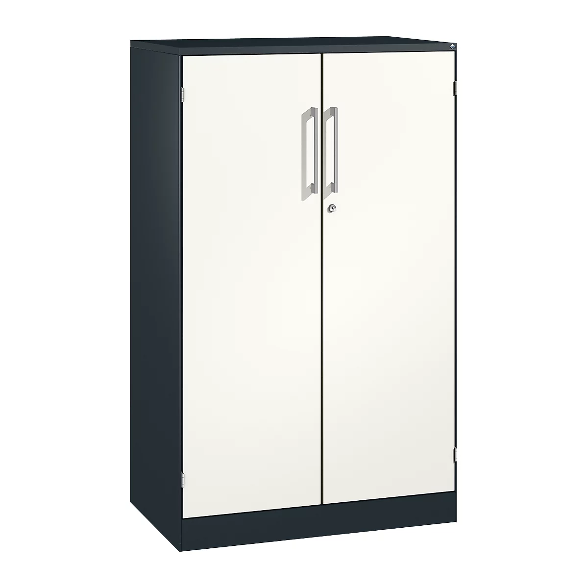 Vleugeldeurkast ASISTO C 3000, 3 ordnerhoogten, B 800 mm, antraciet/wit