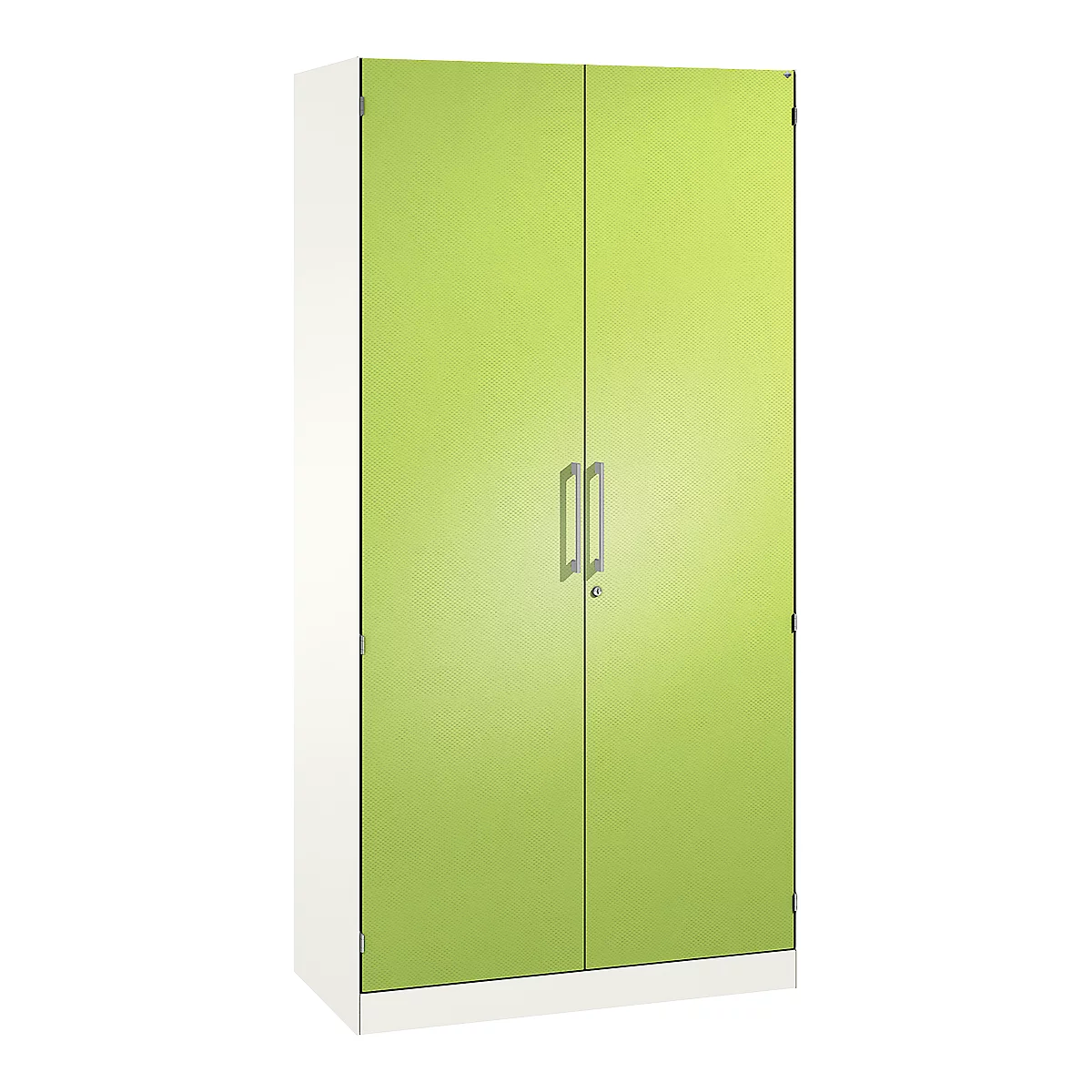Vleugeldeurkast ASISTO C 3000, 5 ordnerhoogten, B 1000 mm, wit/viridiaangroen