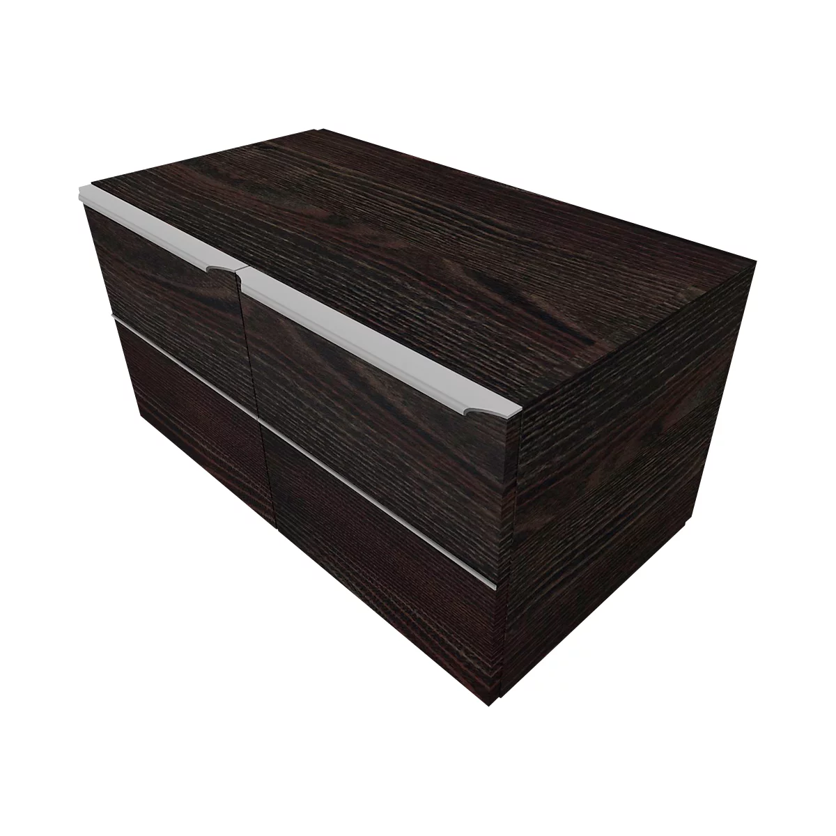 Vleugeldeurkast QUANDOS BOX, 1 ordnerhoogte, B 800 x D 440 x H 374 mm, moeraseik