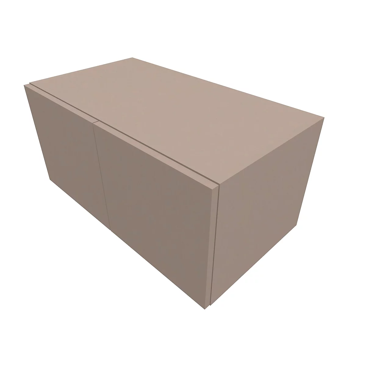 Vleugeldeurkast SOLUS PLAY, 1 ordnerhoogte, zonder handgreep, B 800 x D 440 x H 374 mm, stone grey