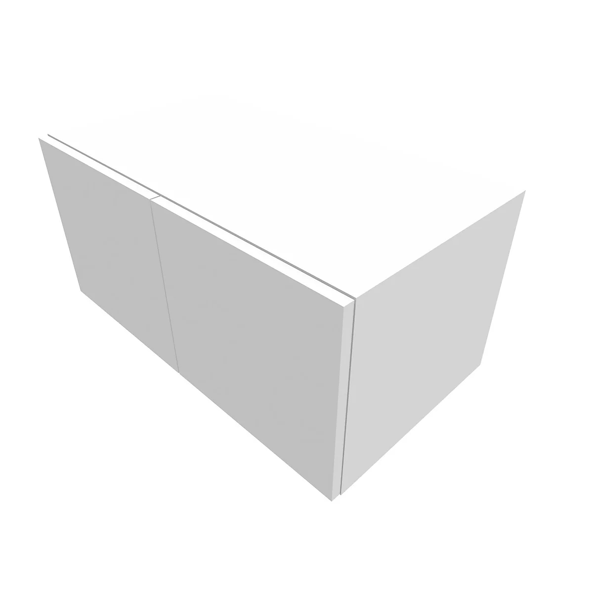 Vleugeldeurkast SOLUS PLAY, 1 ordnerhoogte, zonder handgreep, B 800 x D 440 x H 374 mm, wit
