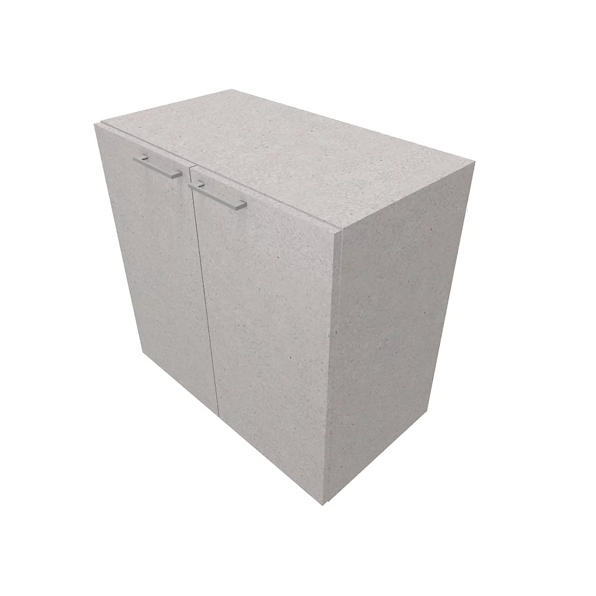Vleugeldeurkast SOLUS PLAY, 2 ordnerhoogten, handgreep bovenaan, B 800 x D 440 x H 748 mm, ceramic grey