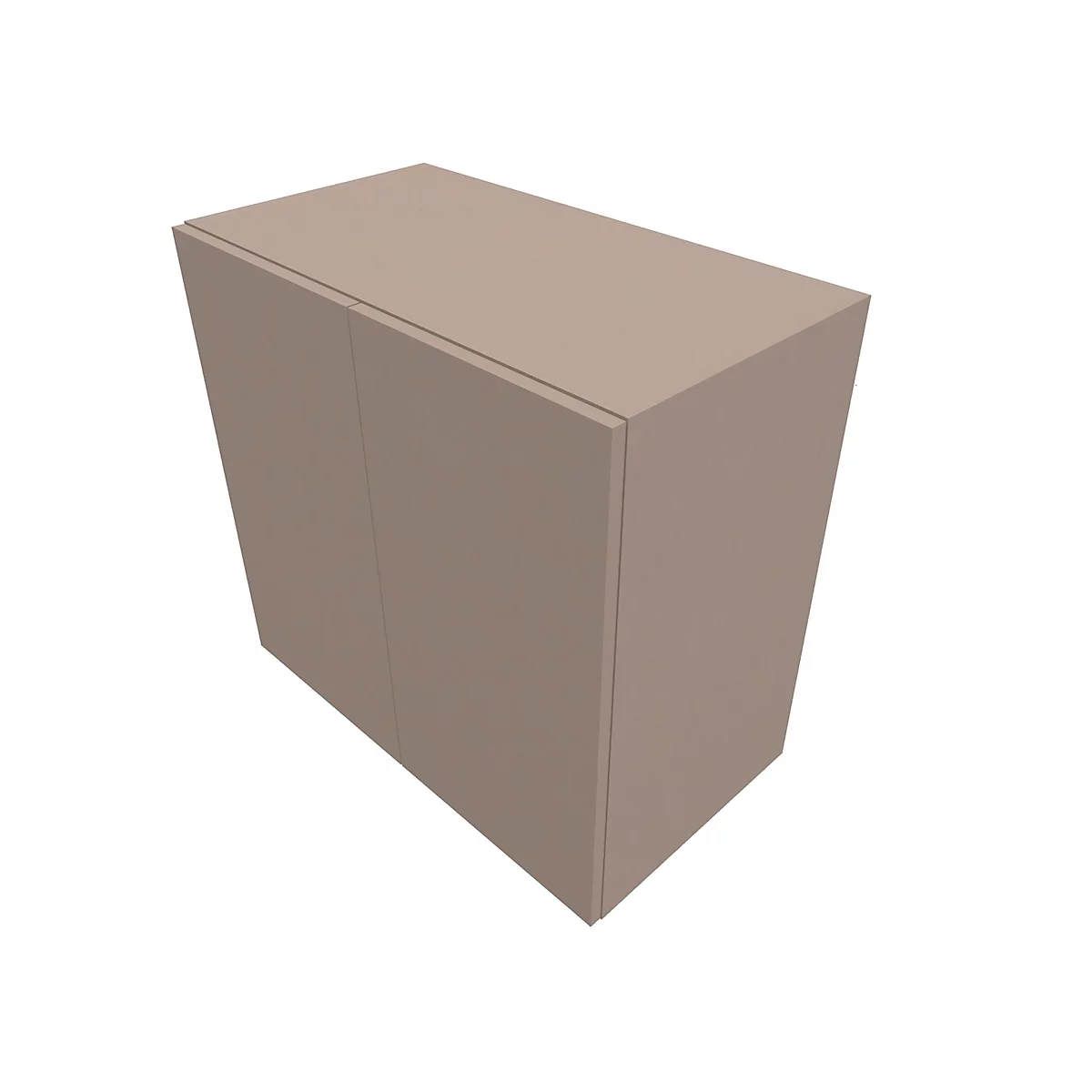 Vleugeldeurkast SOLUS PLAY, 2 ordnerhoogten, zonder handgreep, B 800 x D 440 x H 748 mm, stone grey