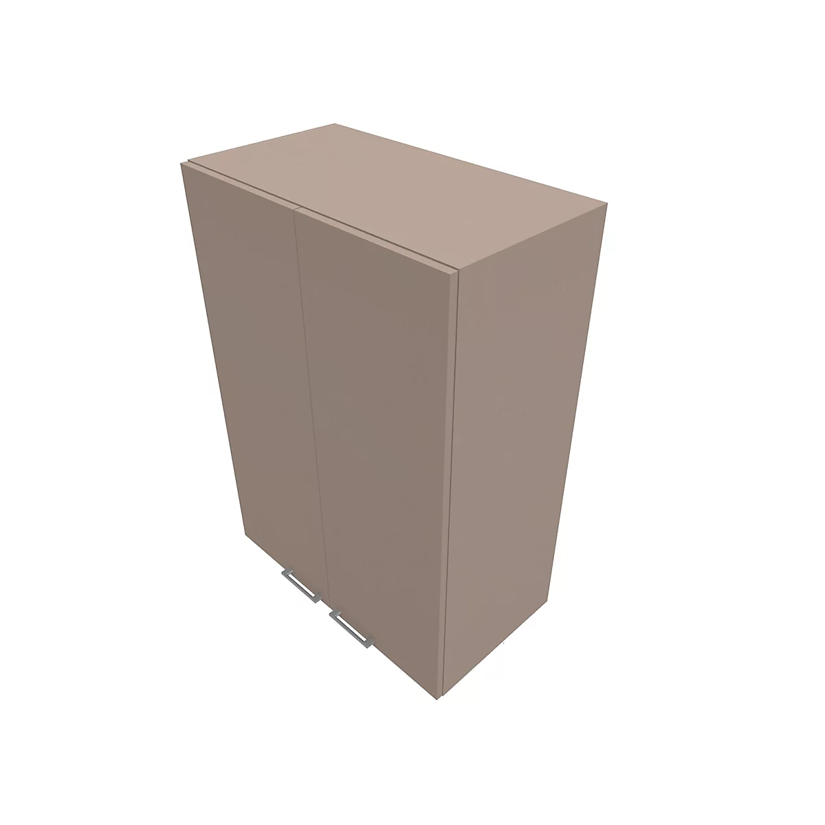 Vleugeldeurkast SOLUS PLAY, 3 ordnerhoogten, handgreep onderaan, B 800 x D 440 x H 1122 mm, stone grey