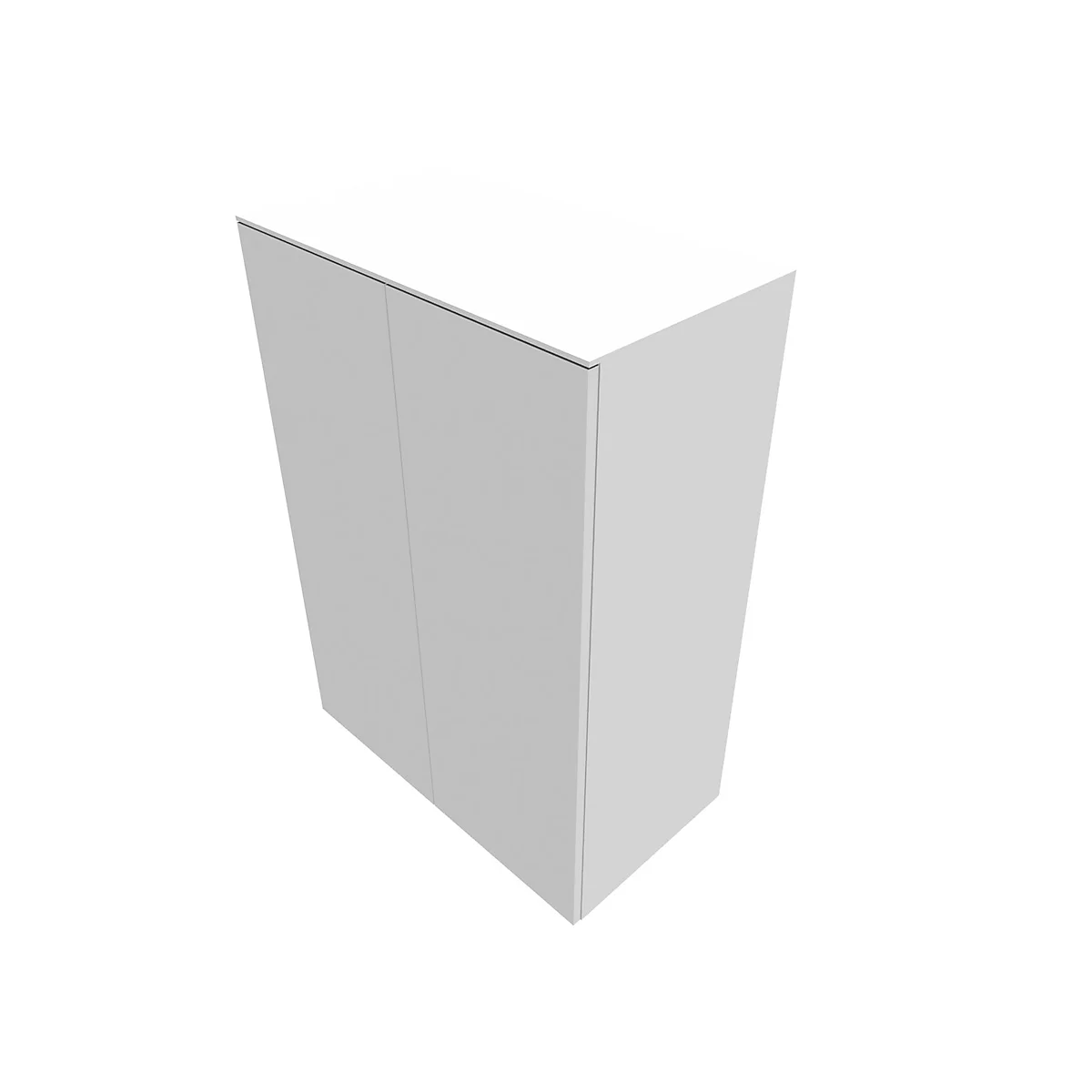 Vleugeldeurkast SOLUS PLAY, 3 ordnerhoogten, zonder handgreep, B 800 x D 440 x H 1122 mm, wit