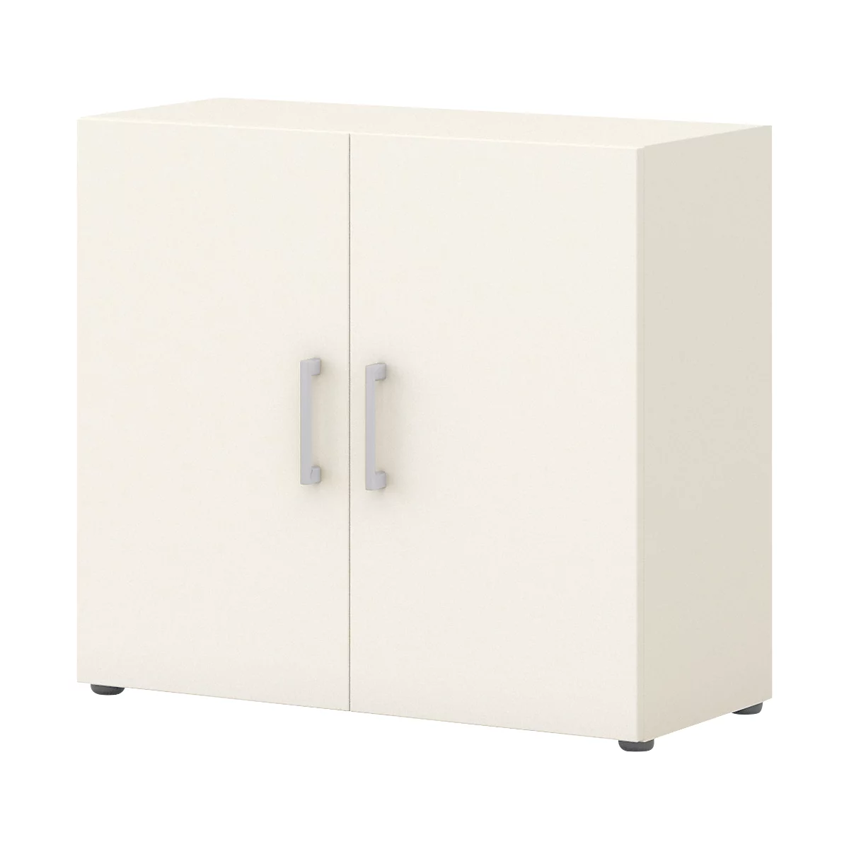 Vleugeldeurkast TEMPIO - van hout - 2 OH - B 800 x D 340 x H 720 mm - wit/wit