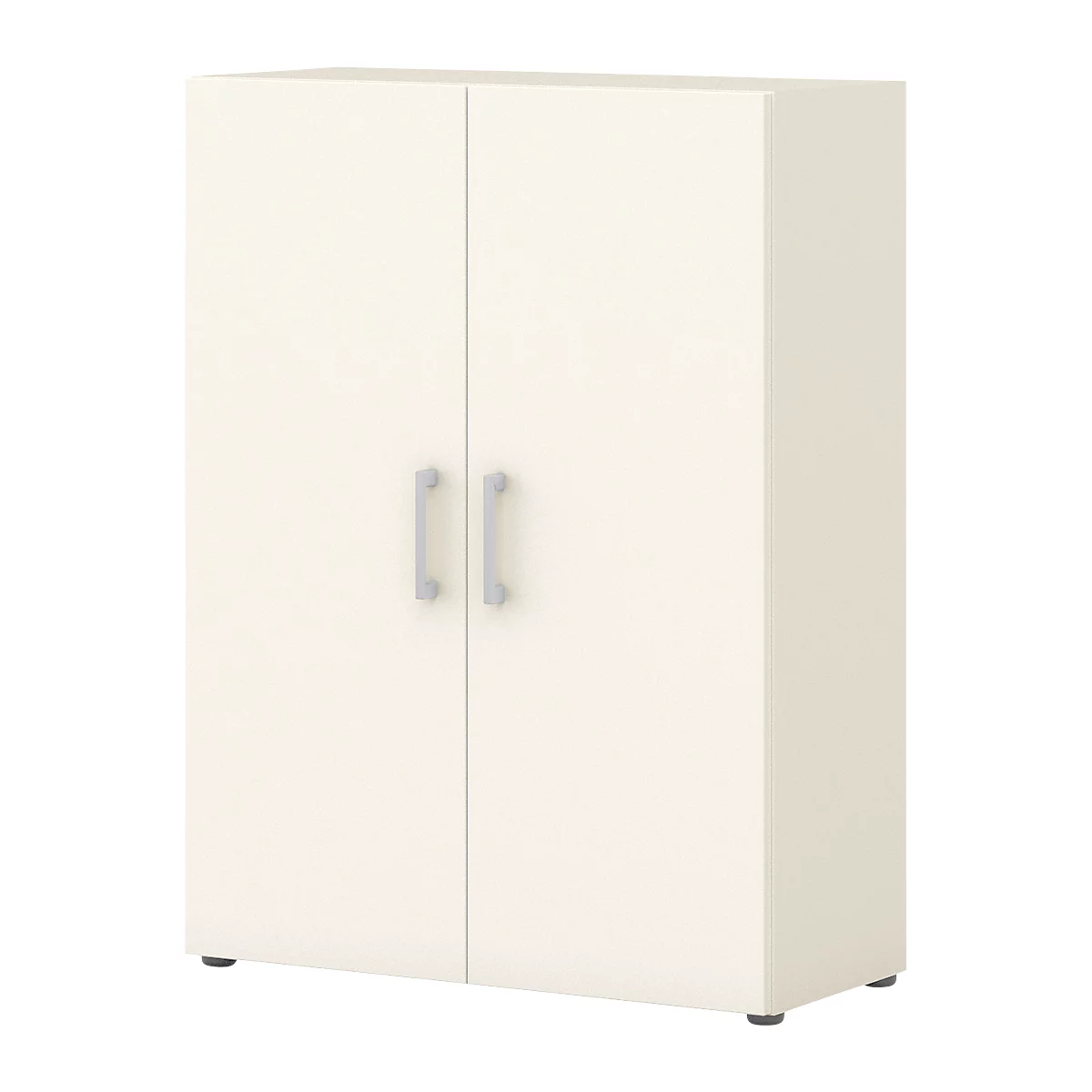 Vleugeldeurkast TEMPIO - van hout - 3 OH - B 800 x D 340 x H 1070 mm - wit/wit