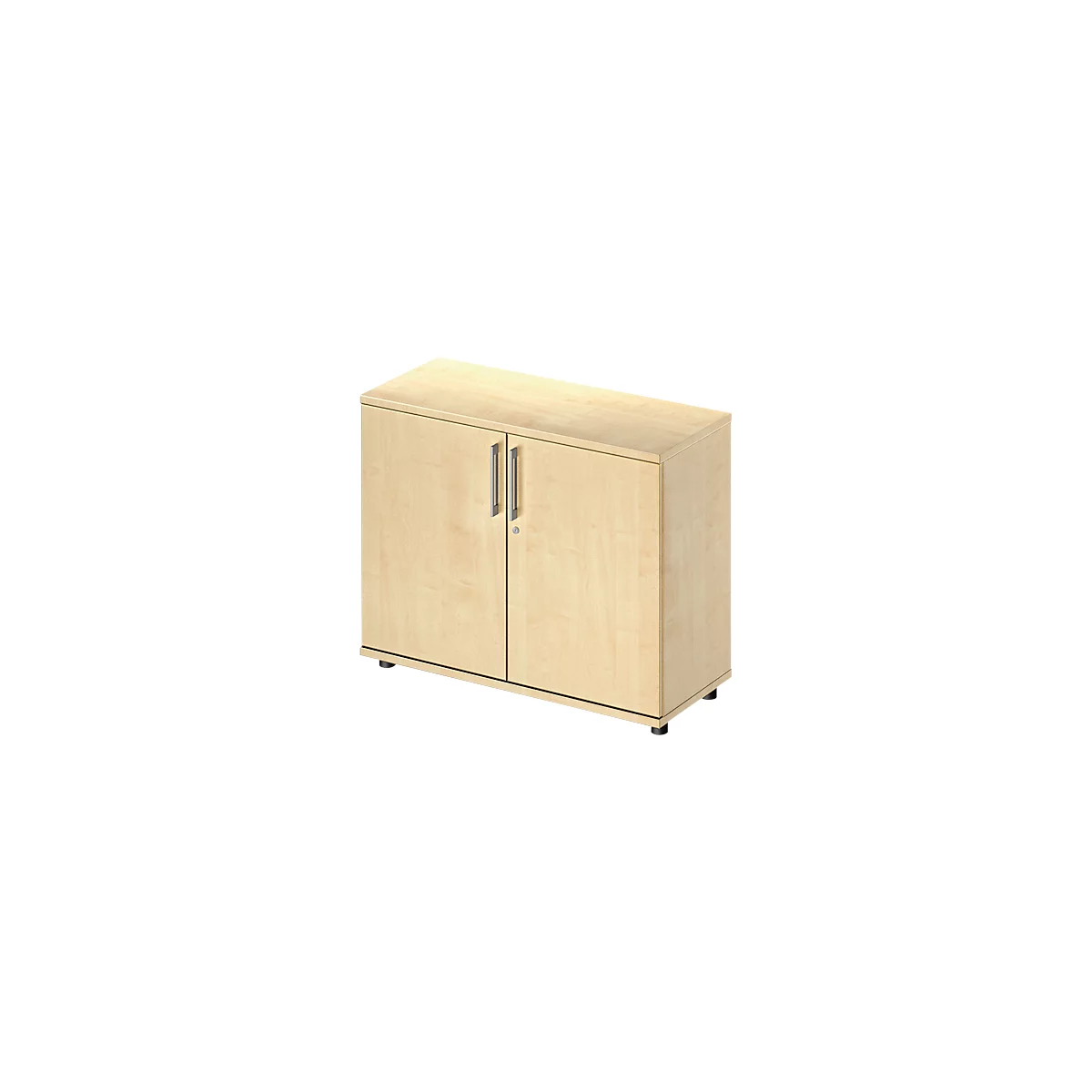Vleugeldeurkast TETRIS WOOD - B 1000 x D 421 x H 800 mm - 2 OH - hoogte inclusief glijders - ahorn decor - ons merk Schäfer Shop Genius