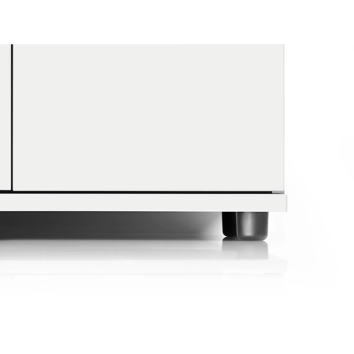 Vleugeldeurkast TETRIS WOOD - B 800 x D 421 x H 800 mm - 2 OH - hoogte inclusief glijders - wit- ons merk Schäfer Shop Genius