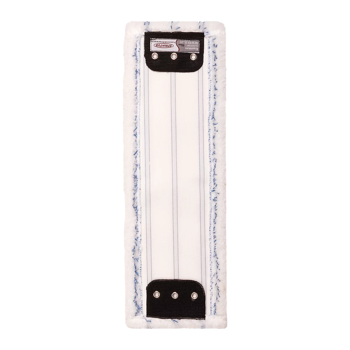 Vloermopdoek Sprintus Premium, microvezel/haar, met flappen, B 400 mm, 5 stuks, wit/blauw