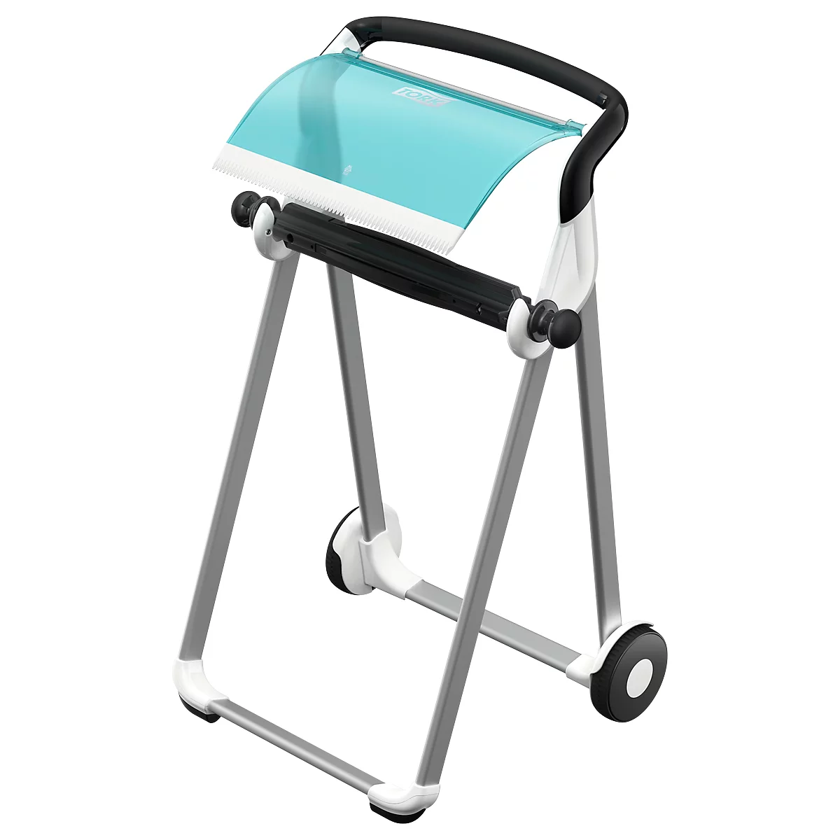 Vloerstandaard, turquoise/wit