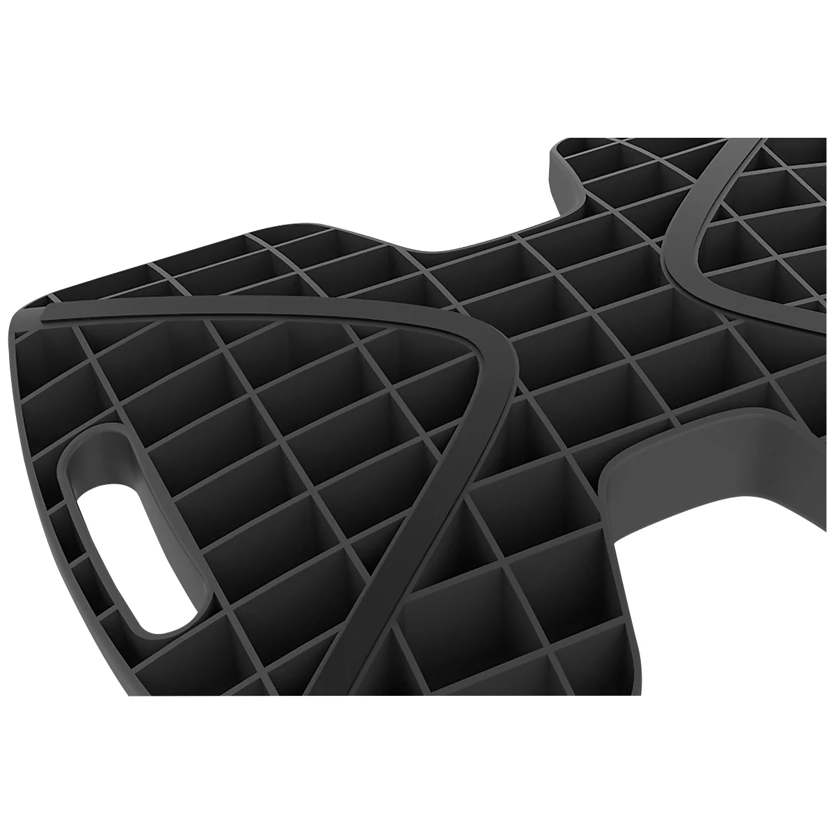 Voetsteun Unilux Updown, ergonomisch, kantelbaar, antislipbekleding, L 430 x B 337 x H 135/90 mm, PP & silicone, zwart