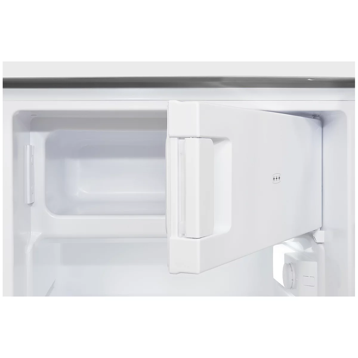 Volle-ruimtekoelkast exquisit KS16-4-E-040E, 100 W, 109 l, 40 dB, 2 compartimenten/1 koelvak/1 vershoudvak/3 deurvakken, B 550 x D 570 x H 855 mm, wit