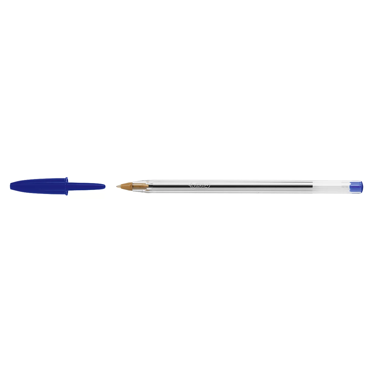 Voordeelpak balpennen met dop BIC® Cristal® Original, 0,4 mm, blauw, 100 stuks