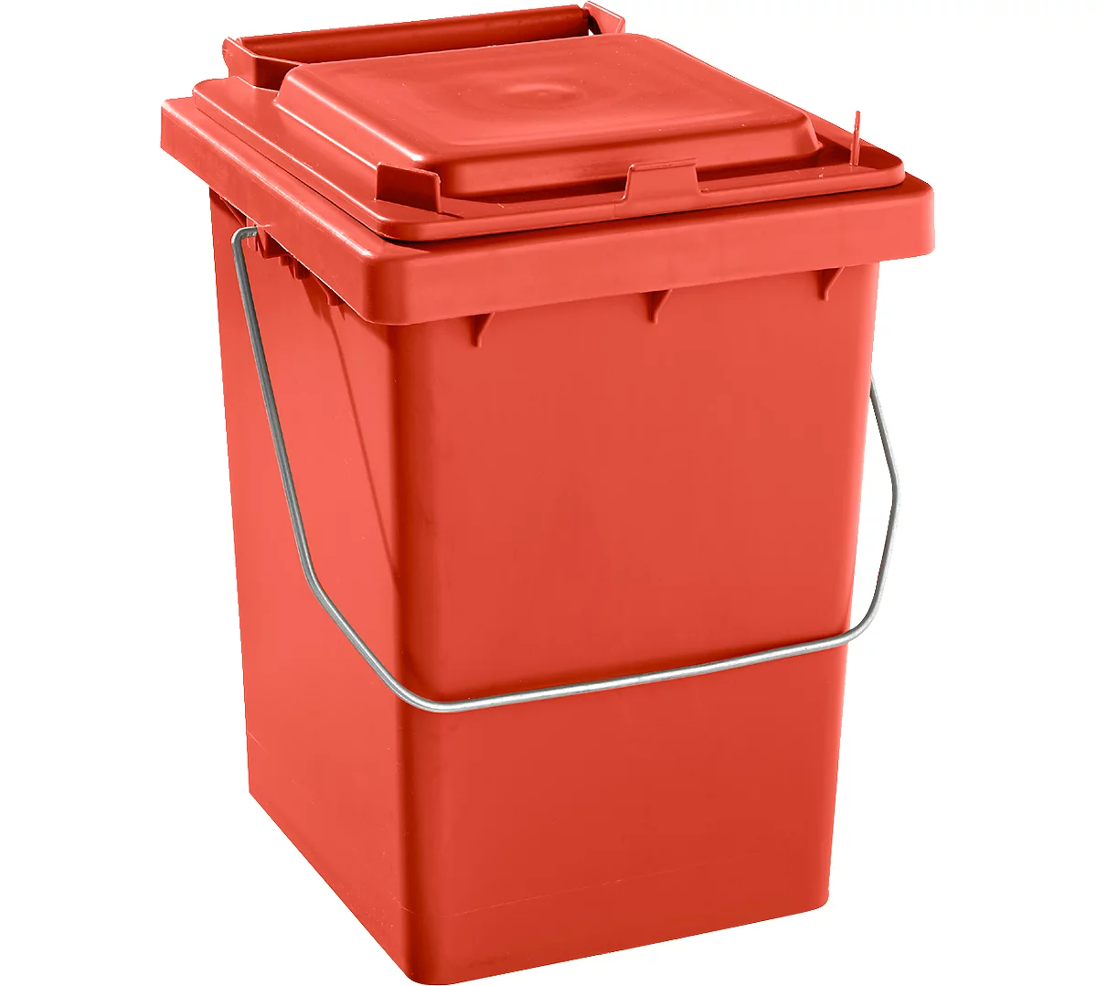 Voorsorteeremmer Mülli, B 175 x D 195 x H 300 mm, 10 liter, rood